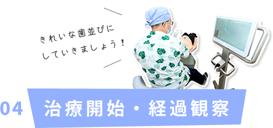 04:治療開始・経過観察 きれいな歯並びにしましょう！